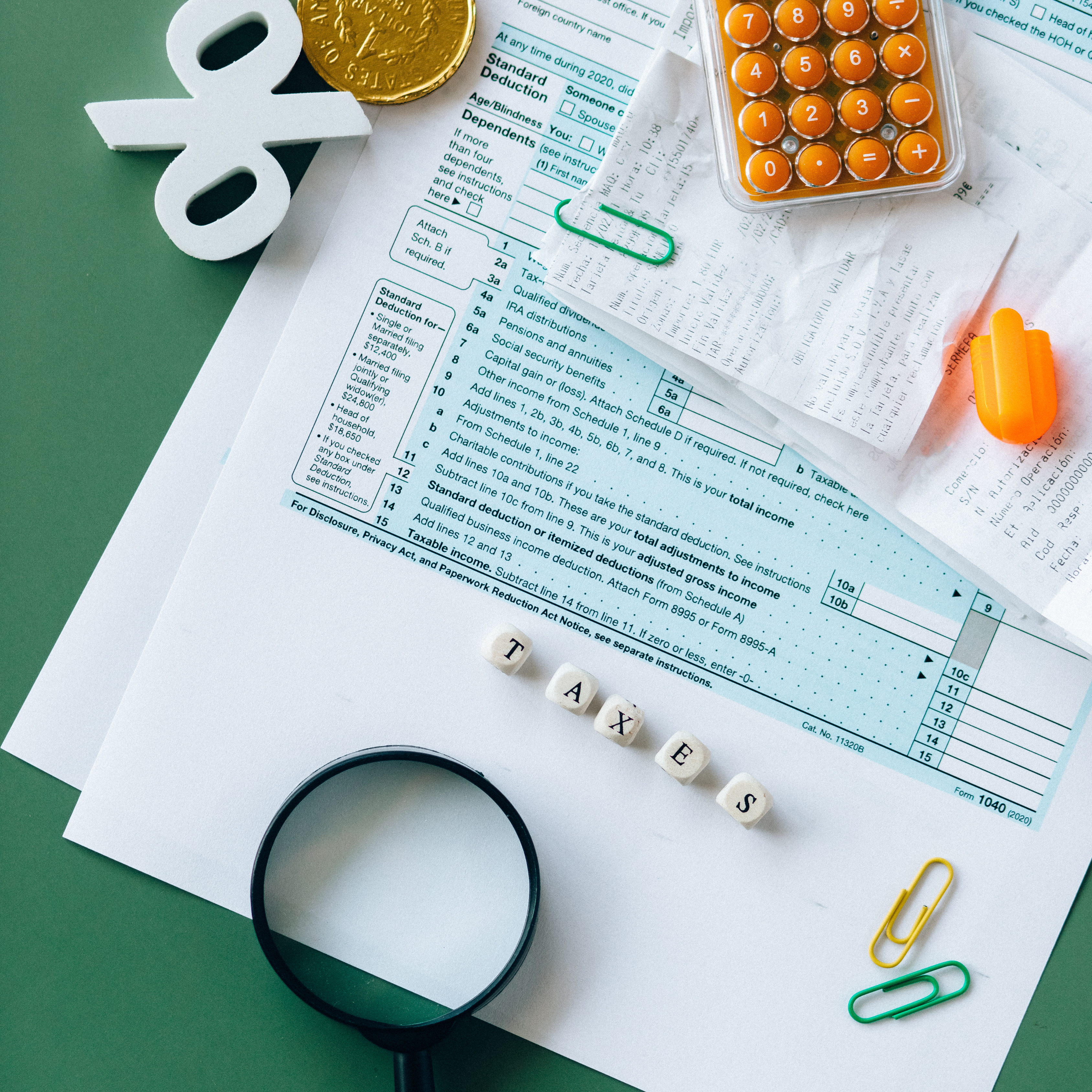 A professional image showing a person successfully completing a complex financial puzzle or reviewing tax documents with a satisfied expression.